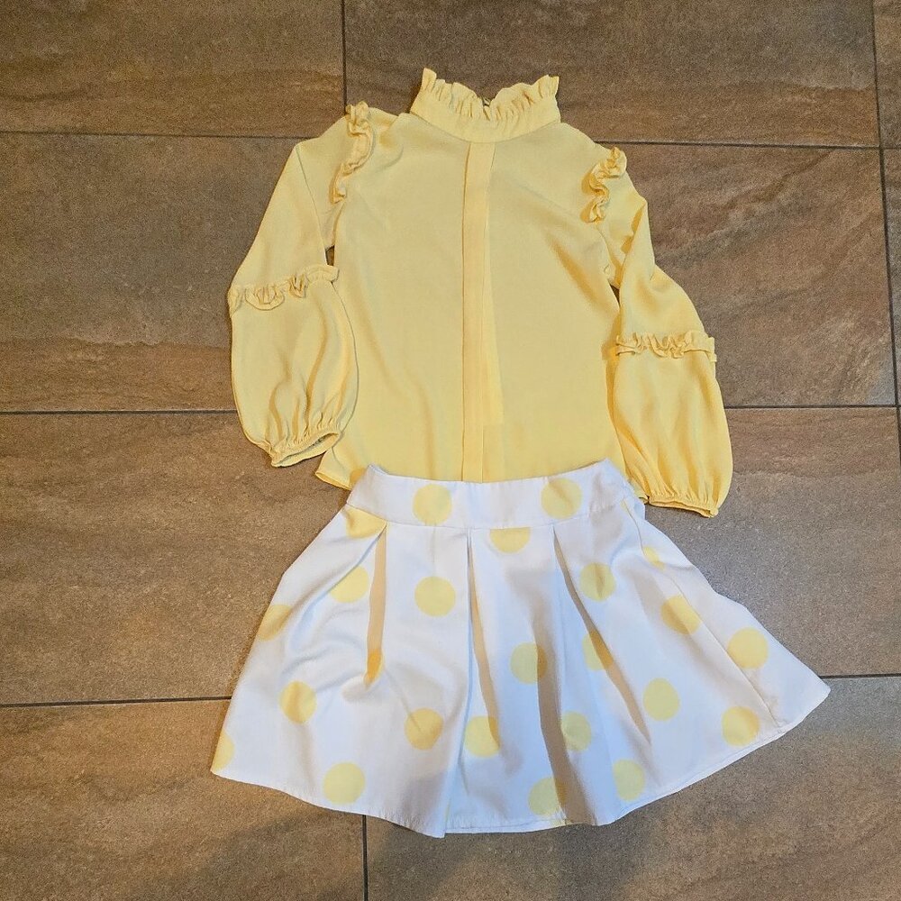Girls Blouse Skirt  Set
